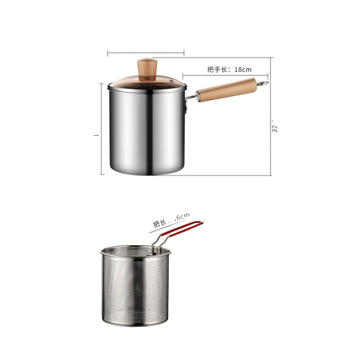 Friteuse en Acier Inoxydable avec Poignée Anti-Brûlure – Idéale pour Frites, Poulets, Nuggets, et plus ! (EN PROMOTION - Stock très limité)