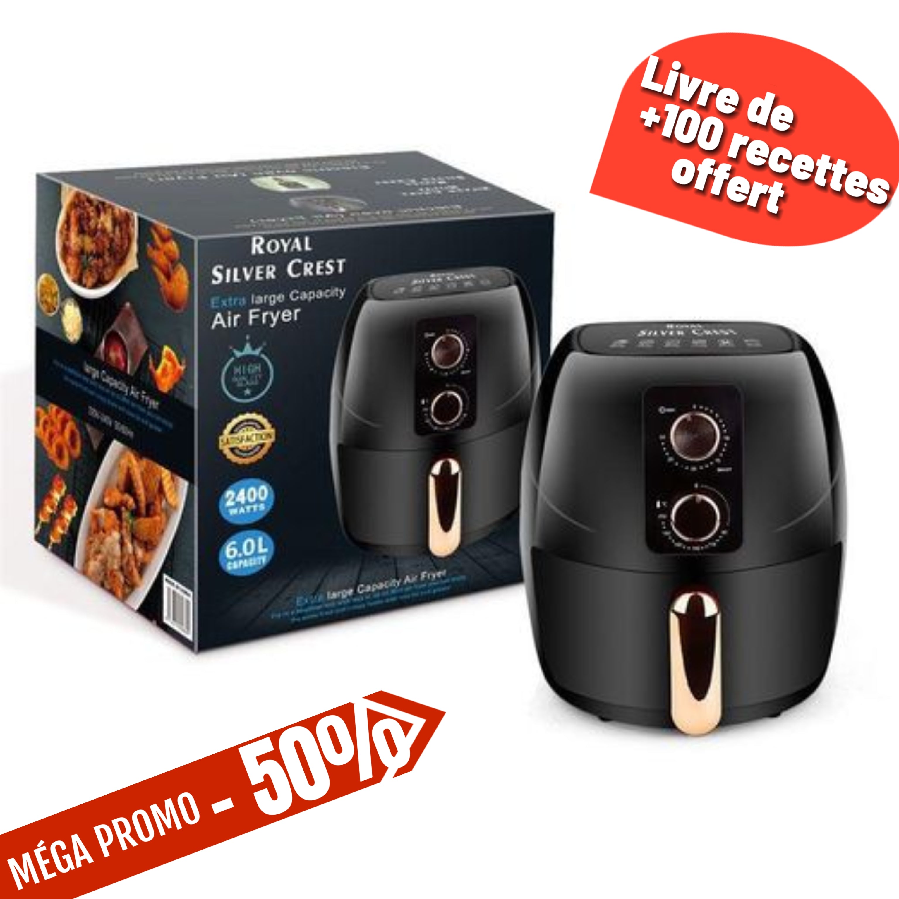 Airfryer - Réduction d'huile, économie d'énergie et de gaz, cuisson rapide (SUPER PROMO - Stock très limité)