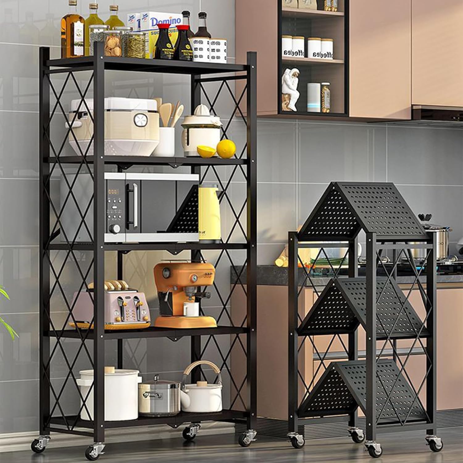 Étagère Rangement Pliante 4 Étagères - PROMO DÉSTOCKAGE (stock limité)