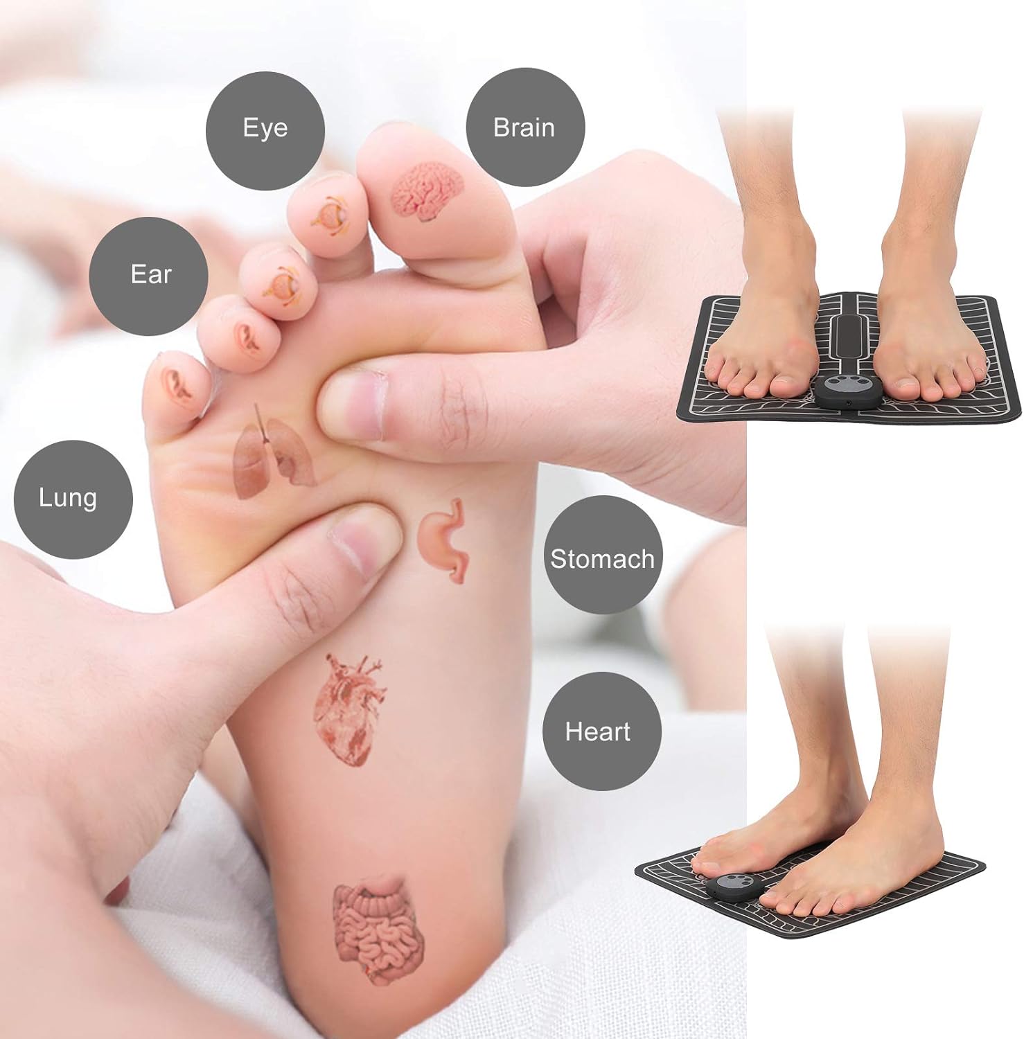 Tapis de massage des pieds - Thérapie par impulsions, détend, réduit les douleurs et la fatigue. (EN PROMOTION - Stock très limité)