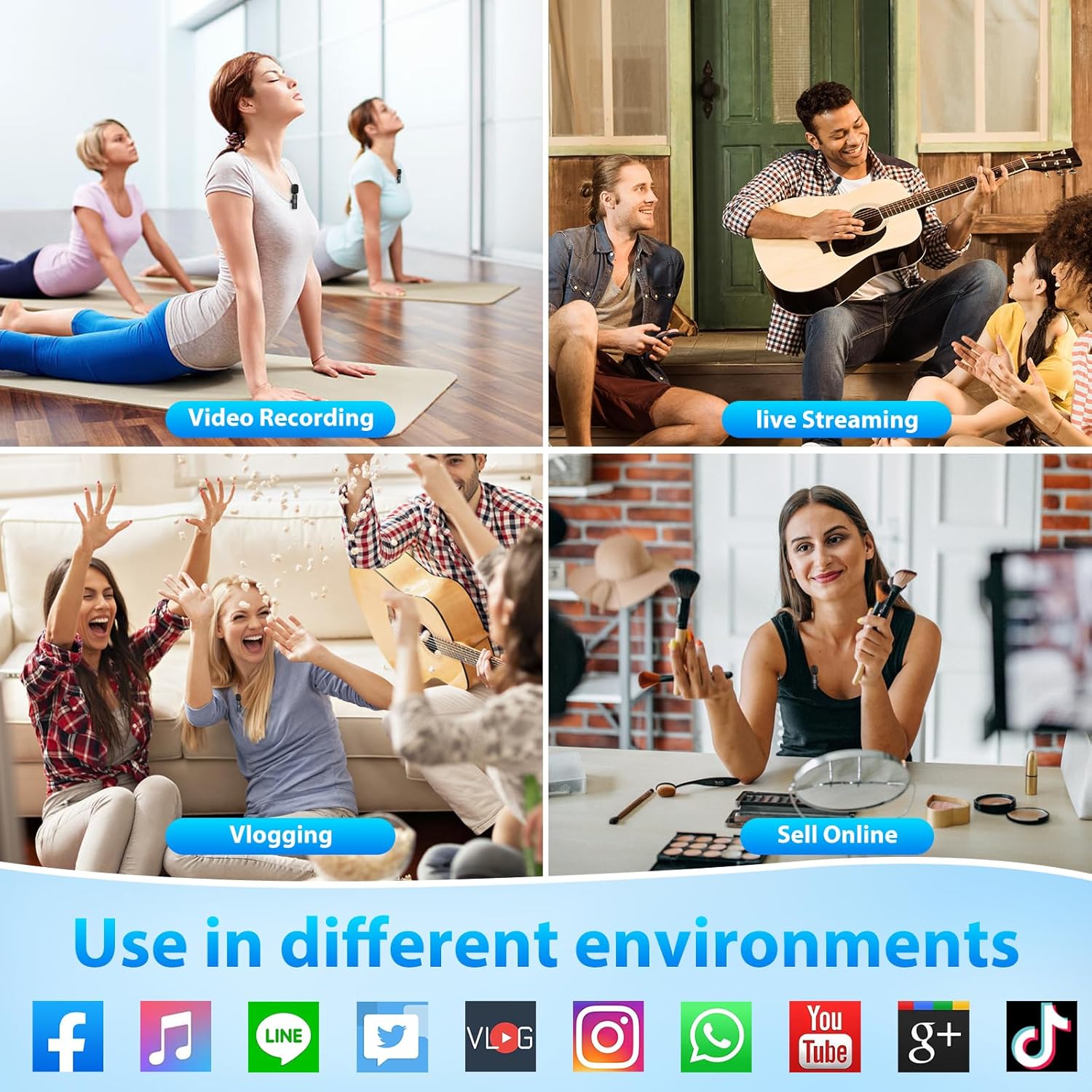 Micro cravate sans fil pour iPhone/iPad/Android pour enregistrement TikTok, YouTube... réduction de bruit  (EN PROMOTION - Stock très limité)