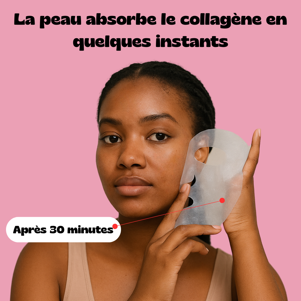 Masque au collagène - Anti taches, bouton, visage gras (PROMO FÊTE DES MÈRES  - Stock presqu'épuisé)