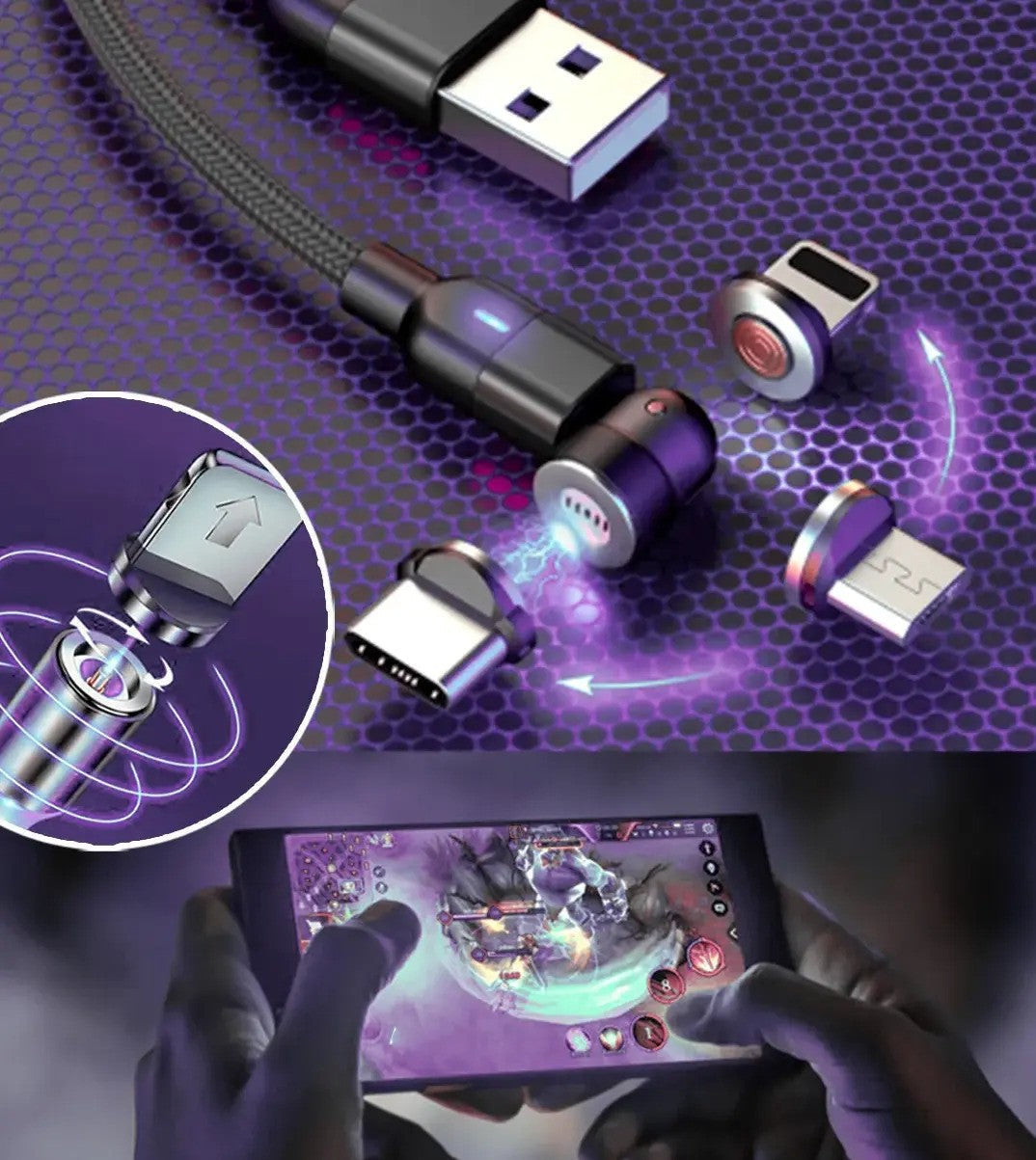 Câble X-Pro - multifonctionnel, charge rapide (EN PROMOTION - Stock très limité)