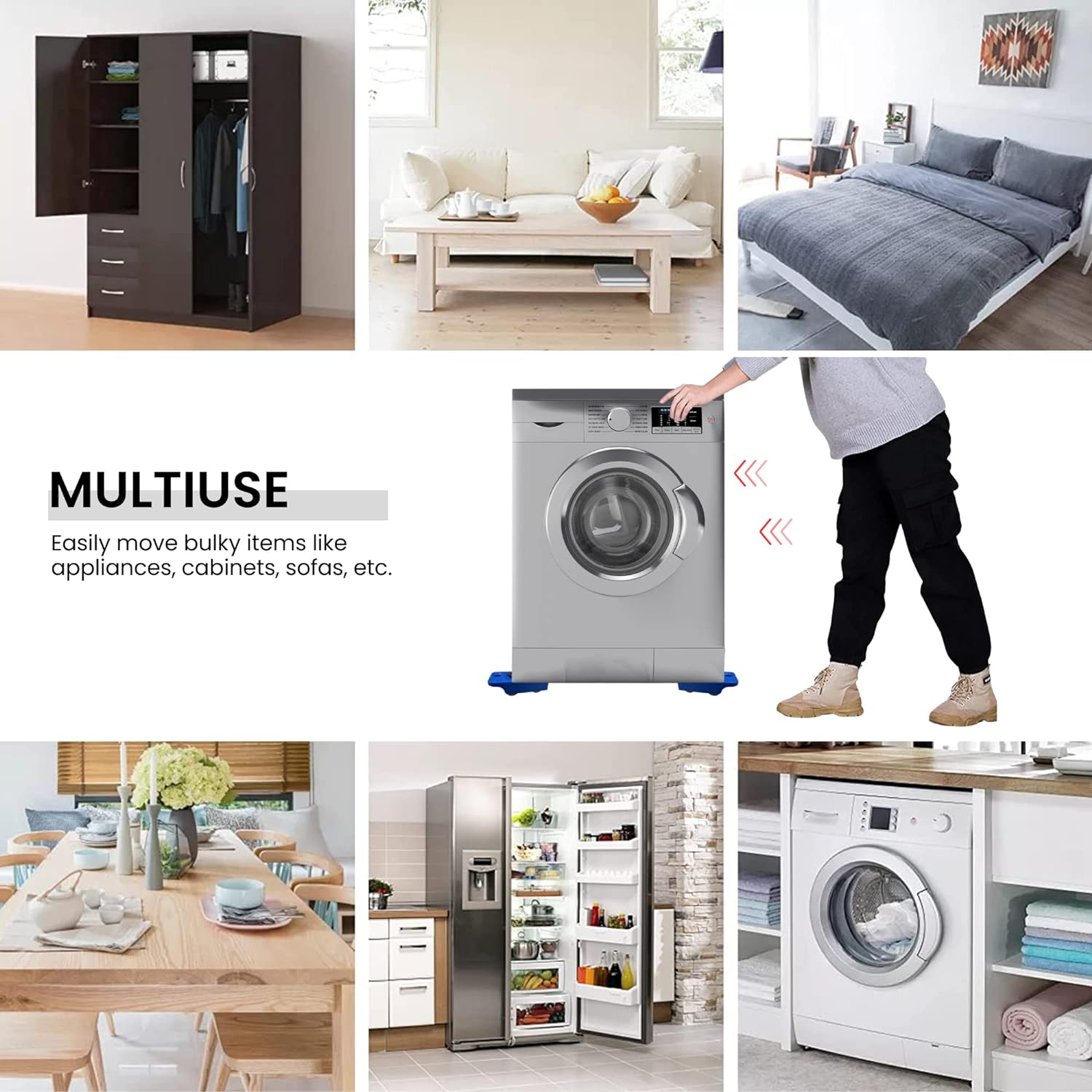 Lève-meubles - 5 en 1 pour soulever et déplacer des meubles lourds facilement (EN PROMOTION - Stock très limité)