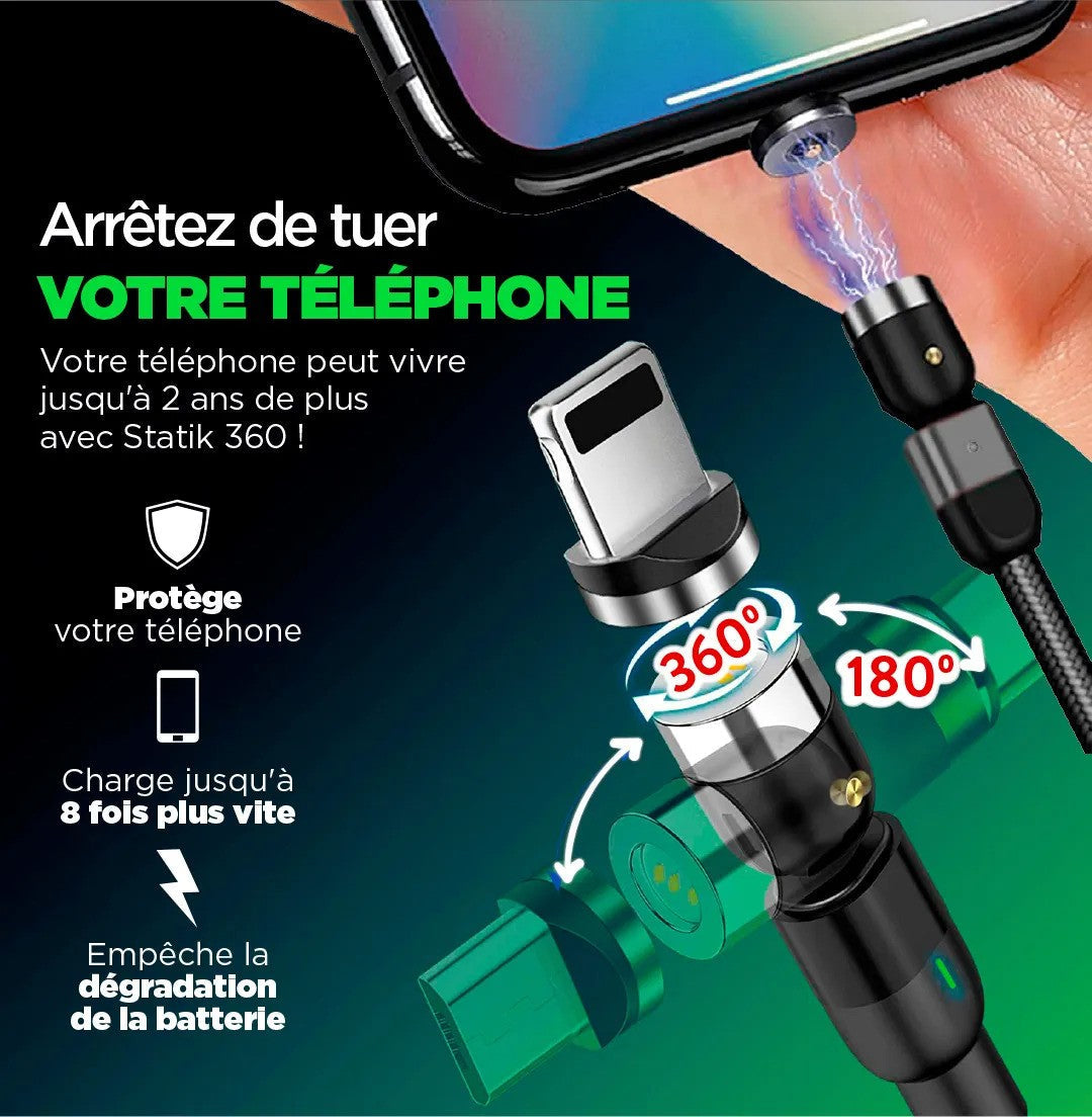 Câble X-Pro - multifonctionnel, charge rapide (EN PROMOTION - Stock très limité)