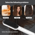 Load image into Gallery viewer, Peigne à Lisser à Ions Négatifs 2 en 1 pour cheveux crépus, frisés, perruques et barbes (EN PROMOTION - Stock très limité)
