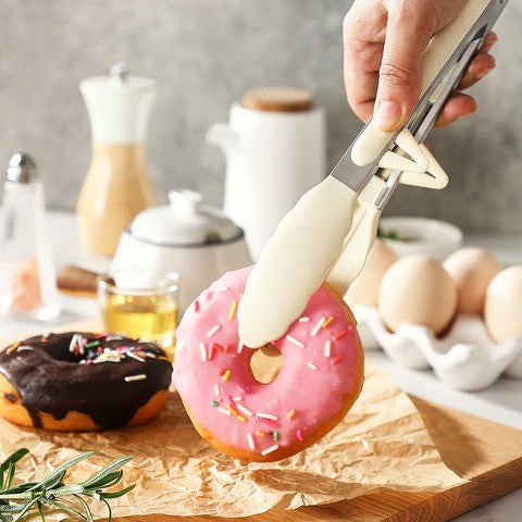 Pince en acier inoxydable résistante à la chaleur : idéale pour griller et cuisiner (EN PROMOTION - Stock très limité)