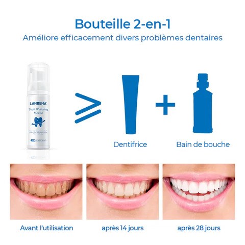 LANBENA-Mousse de blanchiment des dents  (EN PROMOTION - Stock très limité)